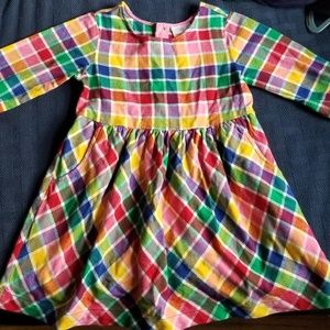 NWT Hanna Andersson Plaid Flannel Dress (Rainbow)